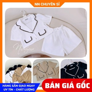 Set áo croptop + quần short lưng thun Set vest đùi Set vest dạ TP120