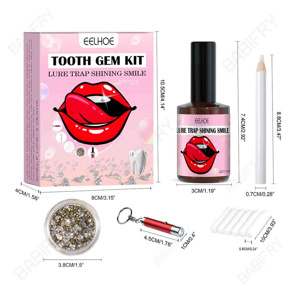 Keo Đính Đá Pha Lê Trang Trí Răng DIY Có Đèn