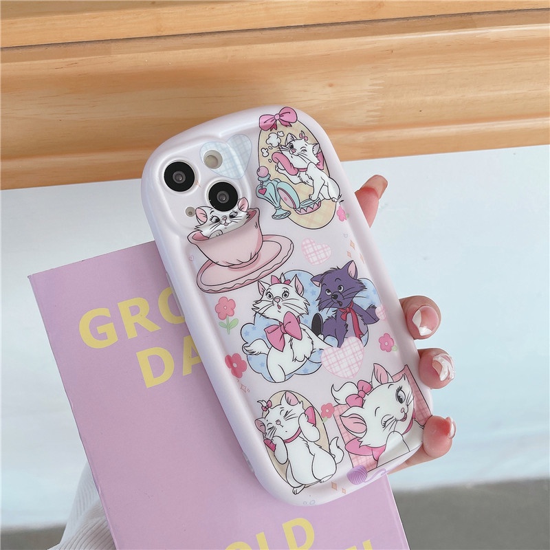 DISNEY Ốp Điện Thoại tpu Mềm In Hình Mèo Hoạt Hình Dễ Thương Cho IPhone 14 13 12 11 Pro Max XS XR X XSMAX