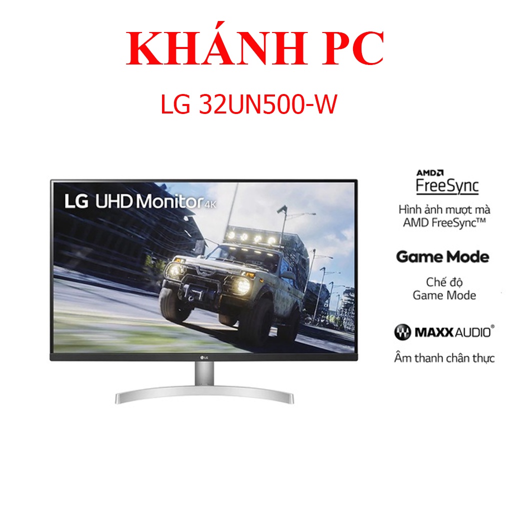 Màn hình LG 32UN500-W UHD 4K 31.5'' VA HDR Loa 5W - Chính hãng LG