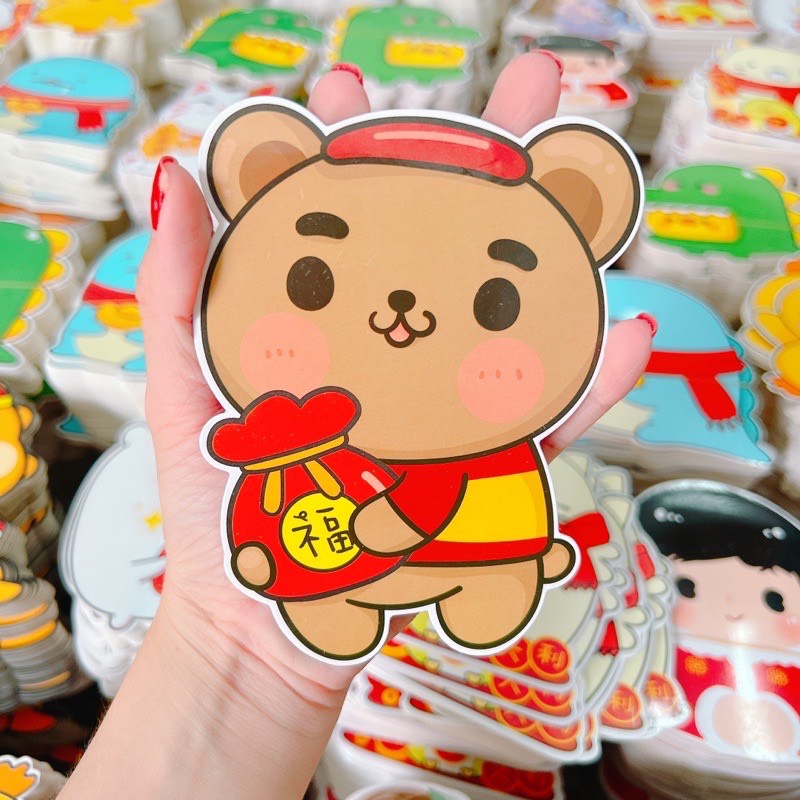 Bao Lì Xì Chibi Hoạt Hình Chibi Mèo Tết 2023 - Bao Lì Xì Tết 2023 Siêu Hot 3D Giấy Cứng Đẹp DN STORE