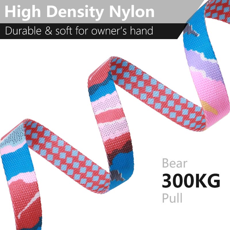 HamshMoc Dây Dắt Thú Cưng Đi Dạo Bằng Nylon Bền Bỉ Có Thể Điều Chỉnh Độ Dài Họa Tiết Thời Trang Và Không Rối Móc Nặng 1