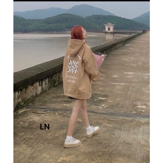 Áo khoác bàn cờ 5D chữ H mũ 2 lớp TH6