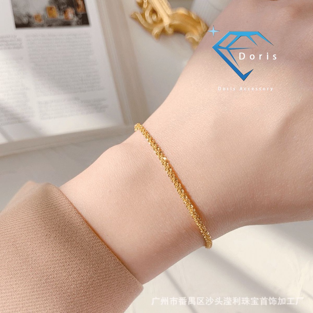 Lắc tay nữ Doris titan xoắn basic Gold / Silver / Rose Gold S1-302A