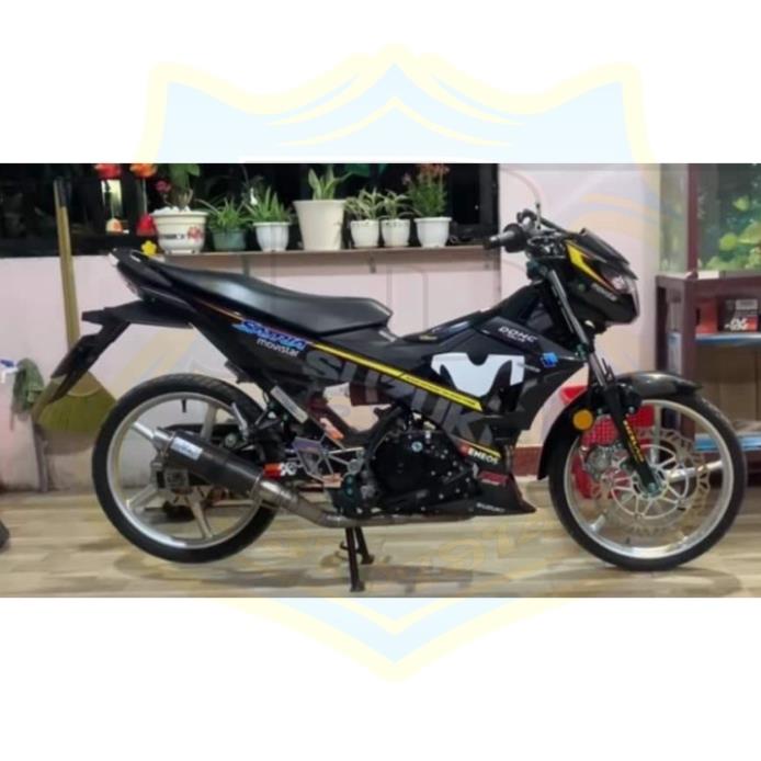 DECAL PVC 5 LỚP CHẤT LƯỢNG CAO Tem rời satria fi movistar đen v5