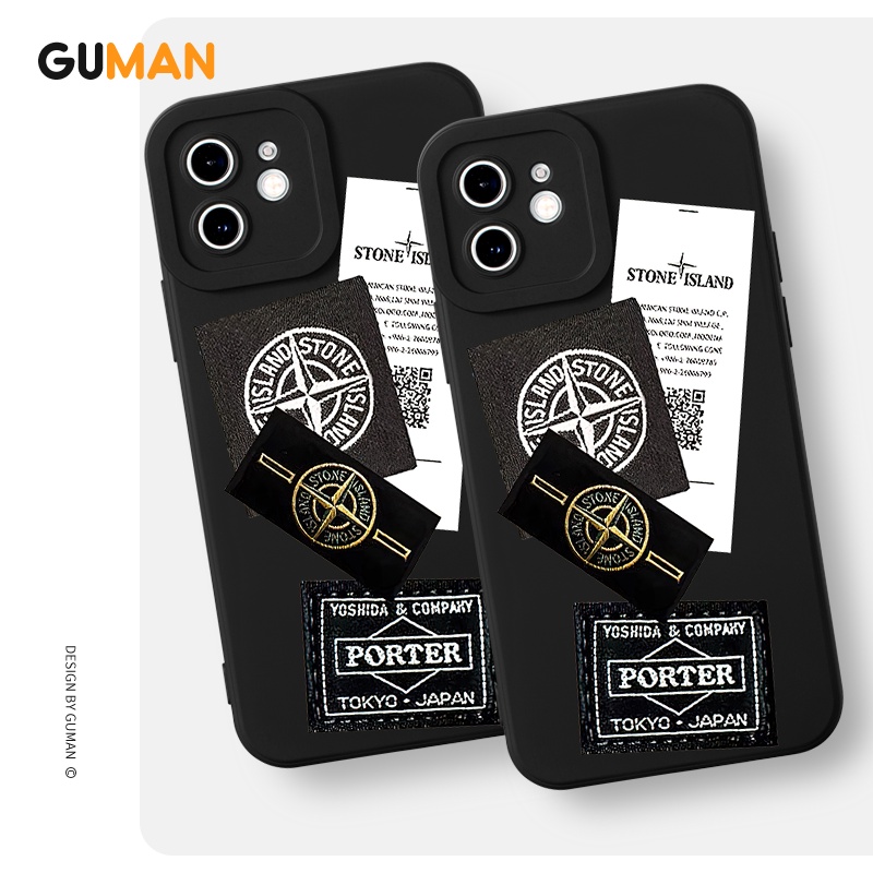 Ốp lưng GUMAN Mềm ngầu nam màu đen dễ thương đẹp Cho iPhone 14 13 12 11 Pro Max SE 2020 X XR XS 8 7 ip 6S 6 Plus kute XYB1084
