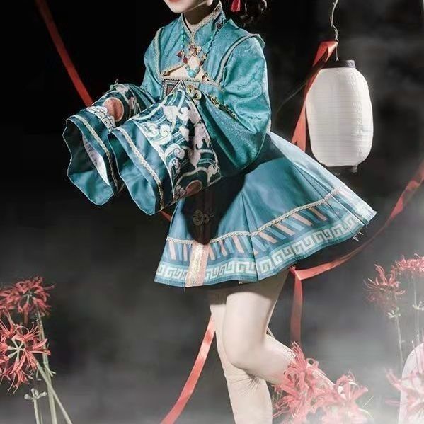 Lolita cosplay Little Zombie Genuine plus size JSK Daily Light lo Skirt Dress Large Full Set clothing Halloween cos role-playing daily dress