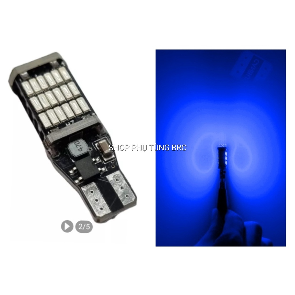 Đèn led xi nhan siêu chất T15, T10 tích hợp 45 bóng led lắp cho xe máy, đèn lùi ô tô .