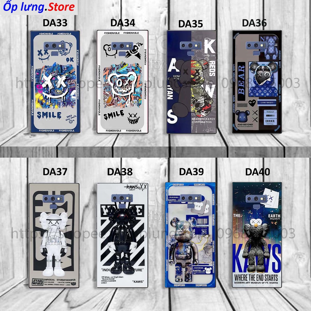 Ốp Samsung Note 8 / 8 Plus / 9 in hình Bear Brick,K@ws,smile,...hot trend