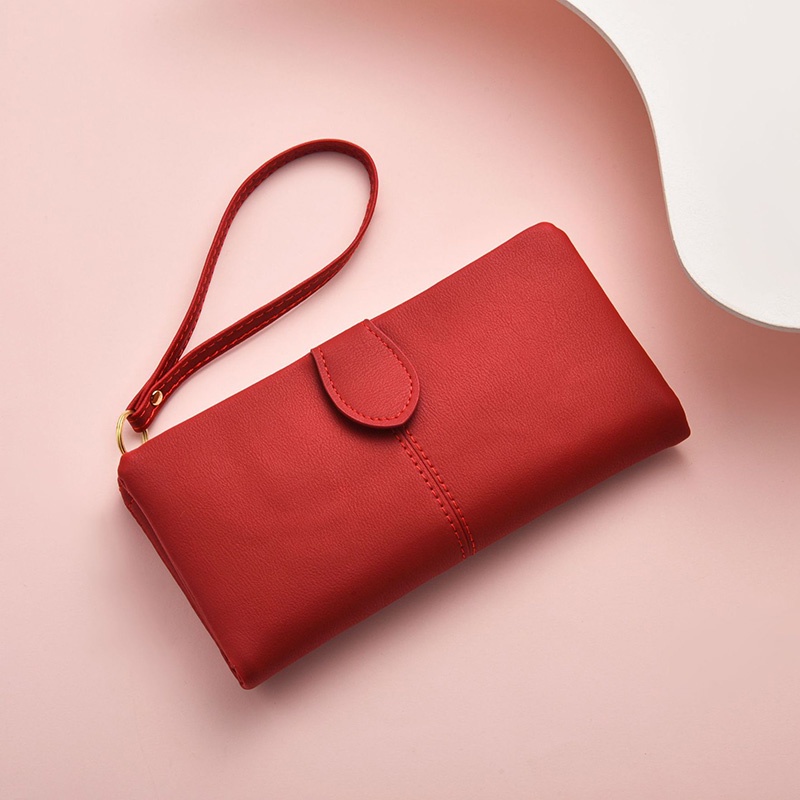 IELGY Ví Dài Sức Chứa Lớn Có Khóa Kéo Phong Cách Hàn Quốc Cho Nữ