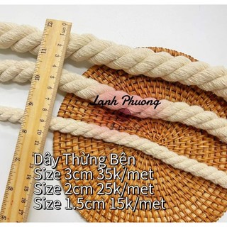 Dây thừng bện làm quai túi_ sản phẩm handmade