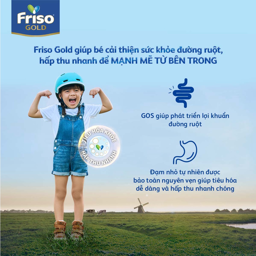 [Tặng Chảo Sunhouse] Combo 2 Sữa Bột Friso Gold 4 1400g/lon