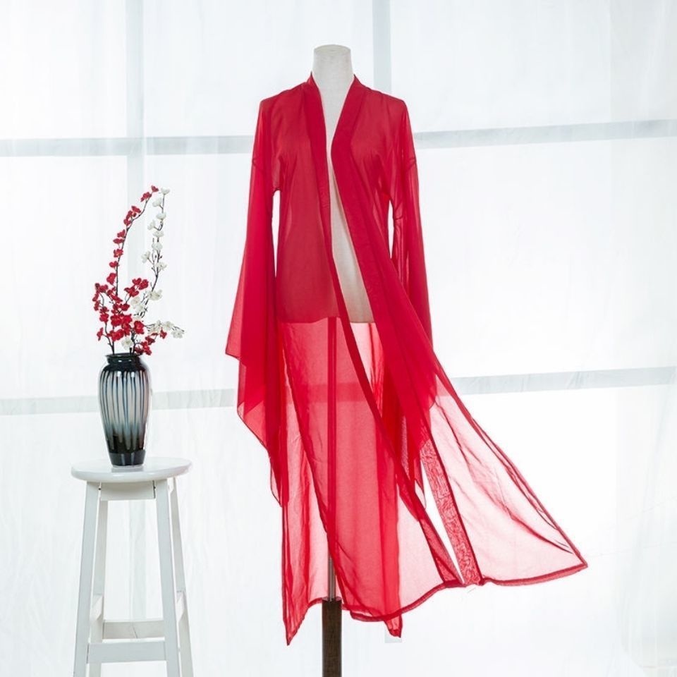 Áo Sơ Mi Chiffon Tay Rộng Phong Cách Hanfu Truyền Thống