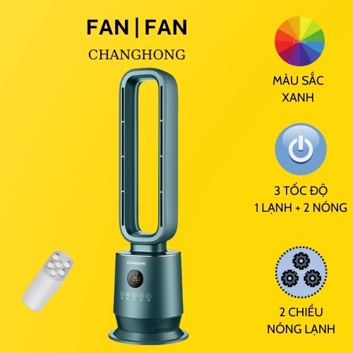 Quạt Sưởi 2 Chiều Nóng Lạnh CHANGHONG –Đèn Ngủ Chiếu Sáng –Hiển Thị Nhiêt Độ Ngoài Trời + Hẹn Giờ Thông Minh