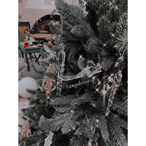 Cây thông PE charm trong suốt 2m - Cây thông noel mẫu mới 2023