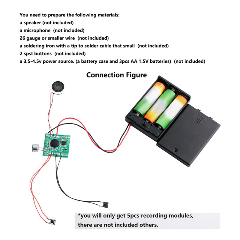 Set 5 Mô Đun Ghi Âm Giọng Nói 30S