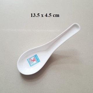 Muỗng cơm nhựa Melamine Horeca trắng giả sứ cao cấp
