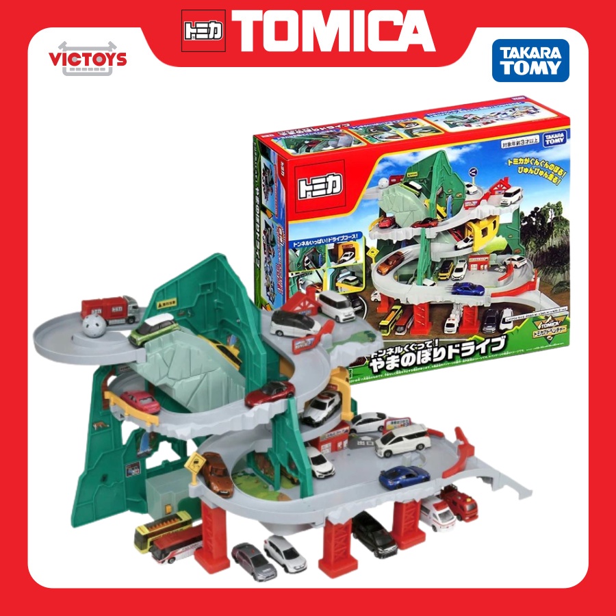 Bộ mô hình Tomica World Mountain Way Adventure Drive cho trẻ từ 3 tuổi 144229 - Fullbox Chính Hãng Takara Tomy - Victoys