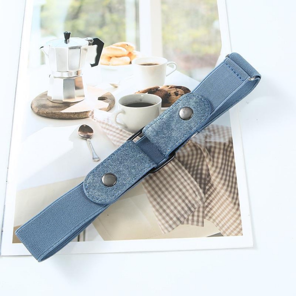 Thắt Lưng Co Giãn Không Đường May Màu Trơn Đơn Giản Cho Nam Và Nữ
