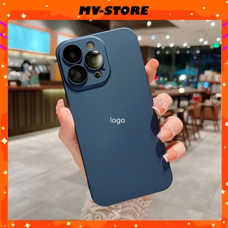 Ốp lưng iphone PC cứng nhám mờ chống vân tay có kính bảo vệ camera cho ip 14 13 11 Pro MAX 14 Plus 12 Pro MAX MVStore