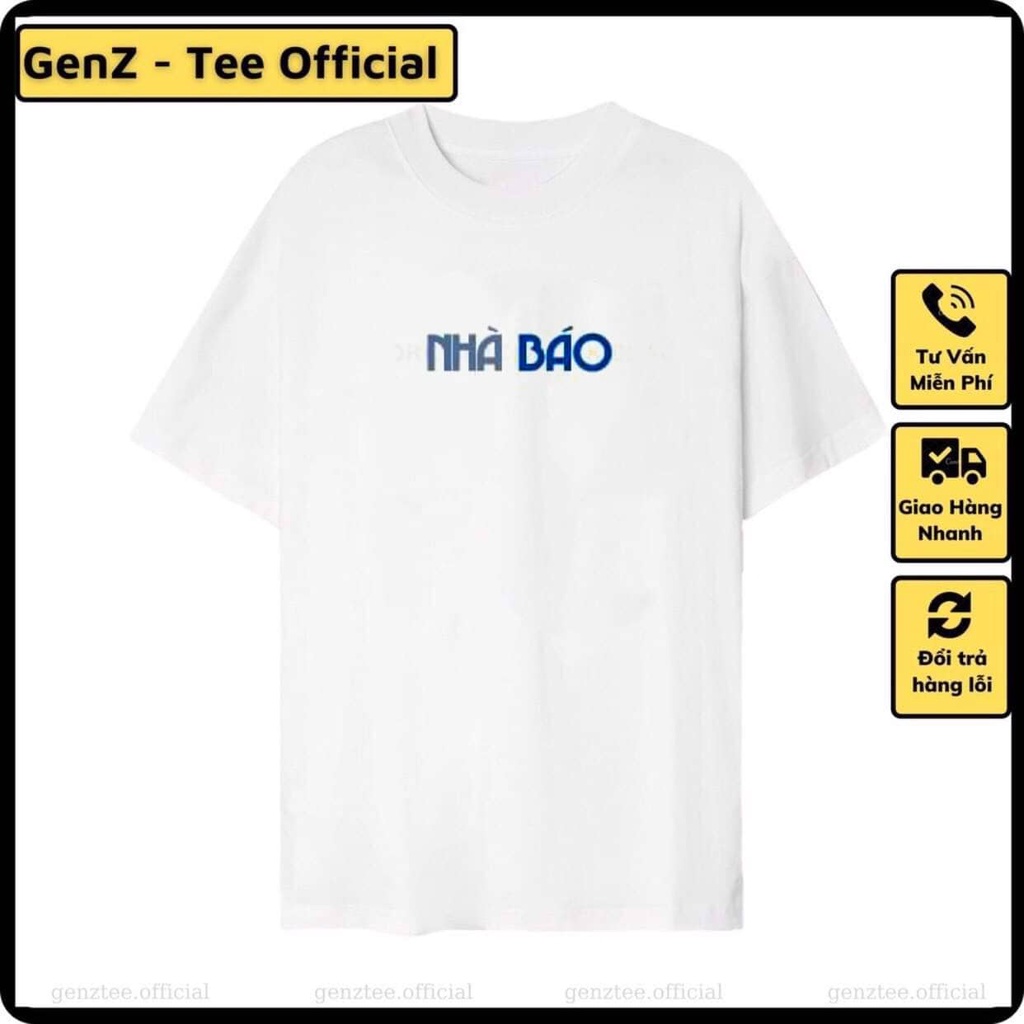Áo thun Nhà Báo, phong cách trẻ trung năng động form rộng nam nữ đủ size