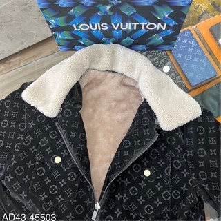 Áo khoác Da Vân L.V Cổ Lông New