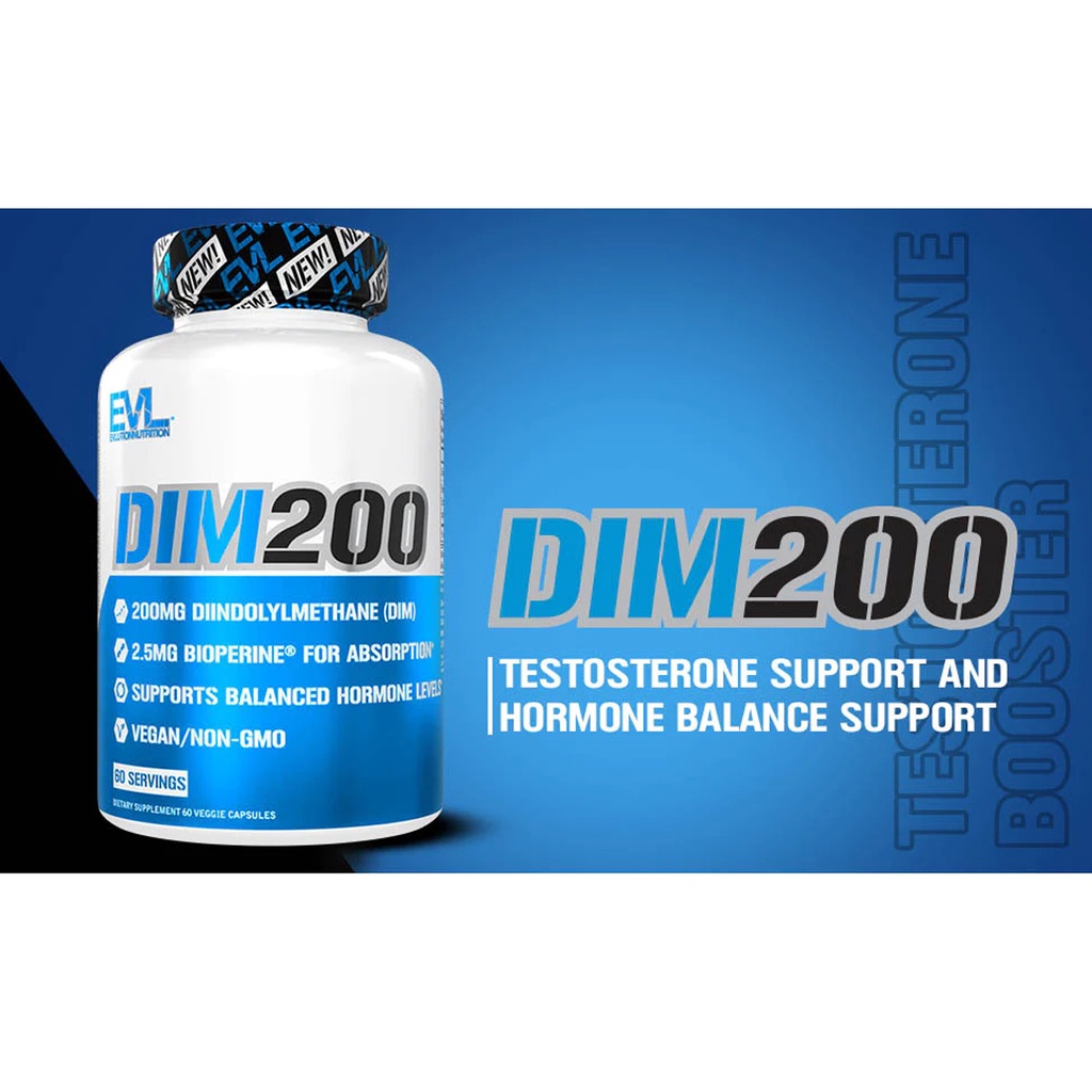 Evlution EVL DIM Viên Uống Cân Bằng Hóc Môn Testosterone Và Estrogen Cho Nam Và Nữ 60 Viên