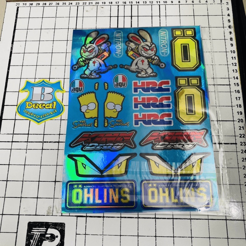 Tem FREE SHIP + SALE SỐC +DECAL PVC 5 LỚP CHẤT LƯỢNG CAO LOGO STICKER Crom thỏ