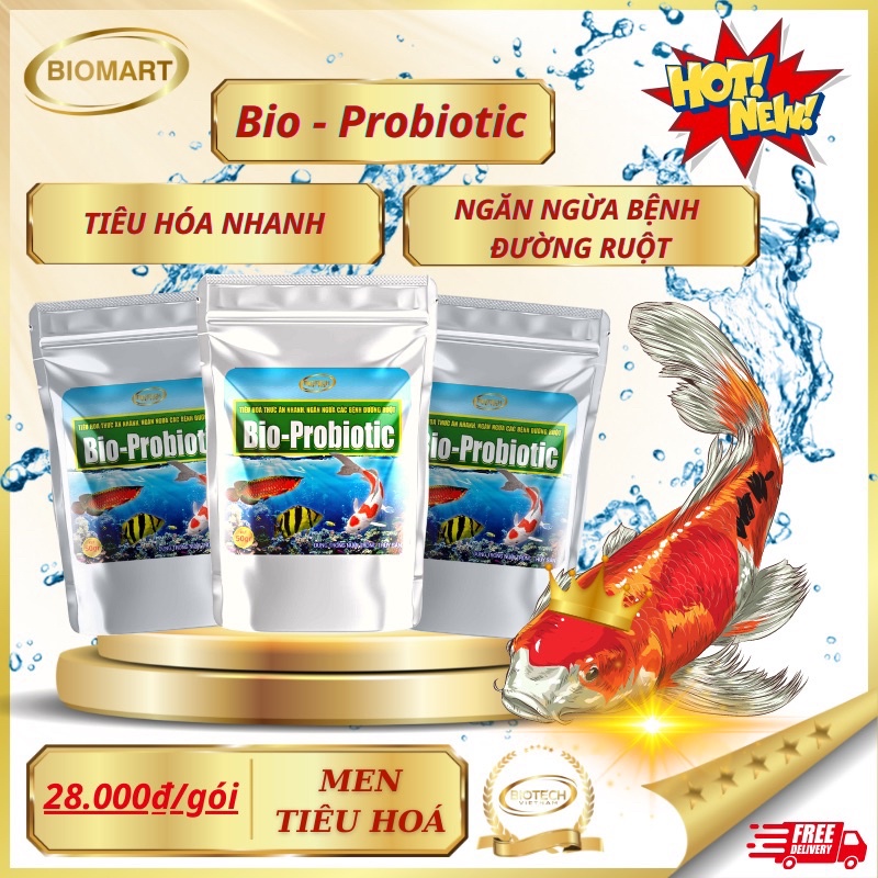 BIO-PROBIOTIC MEN TIÊU HOÁ CHO CÁ CẢNH, CÁ RỒNG, CÁ KOI .