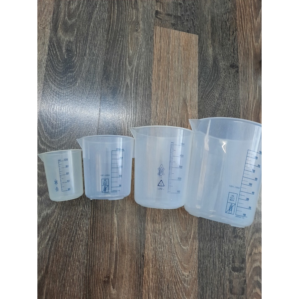 Ca đong ly đong cốc đong nhựa chia vạch ml chịu nhiệt 100ml 250ml 500ml 1000ml 2000ML