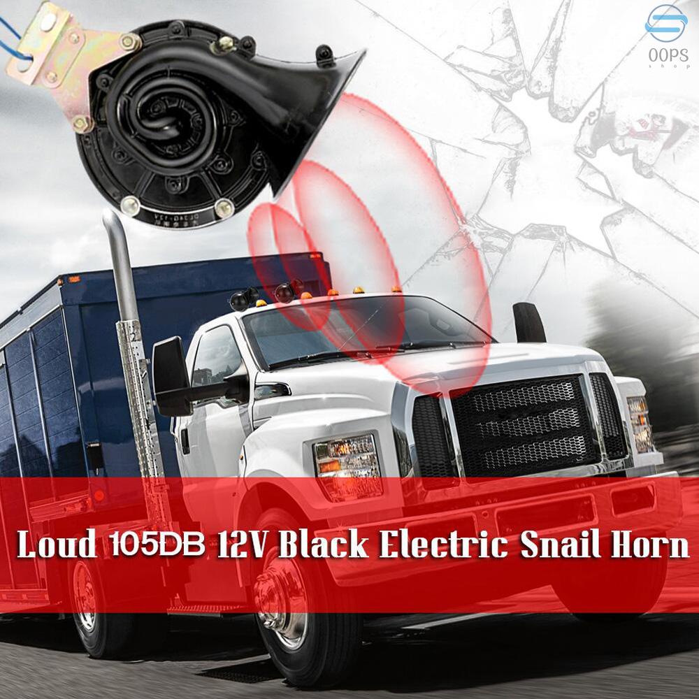 Còi Điện 105DB 12V / 24V Màu Đen Chống Thấm Nước Cho Xe Hơi / Xe Tải / Tàu Thuyền