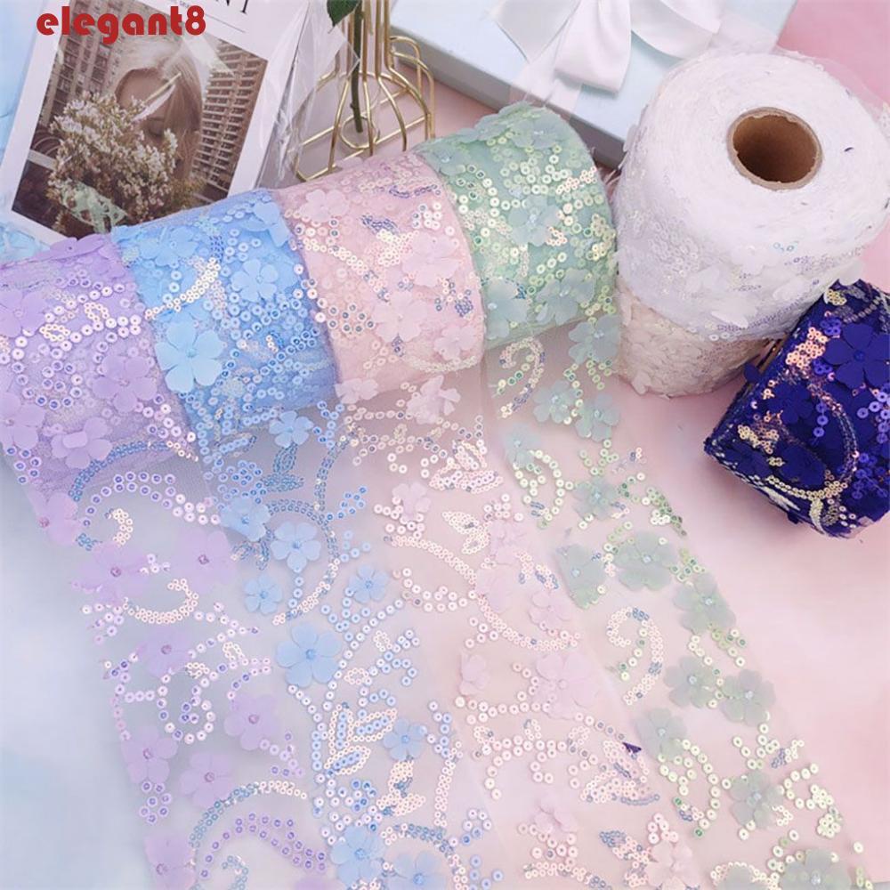 1 Cuộn Dây Ruy Băng Kim Tuyến Dài 10 Yards|Thắt Lưng Vải Lưới Đính Kim Sa Lấp Lánh