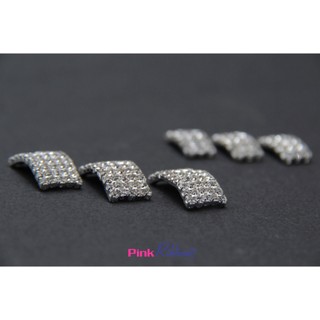*[Giá 2 cái]Charm đá chữ nhật 2 cỡ phụ kiện thời trang, gắn lên phụ kiện tóc, phụ kiện nơ bờm kẹp tóc, DIY, handmade
