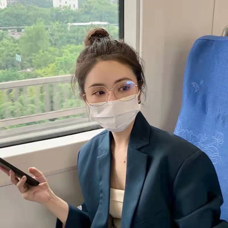 Kính Mát Gọng Vuông Kim Loại Chống Ánh Sáng Xanh Thời Trang Unisex