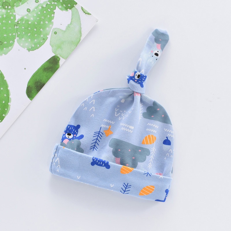 Mũ Beanie Vải Cotton Mềm Mại Co Giãn Giữ Ấm Mùa Xuân Thu Hình Thú Đáng Yêu Cho Bé Trai Và Gái