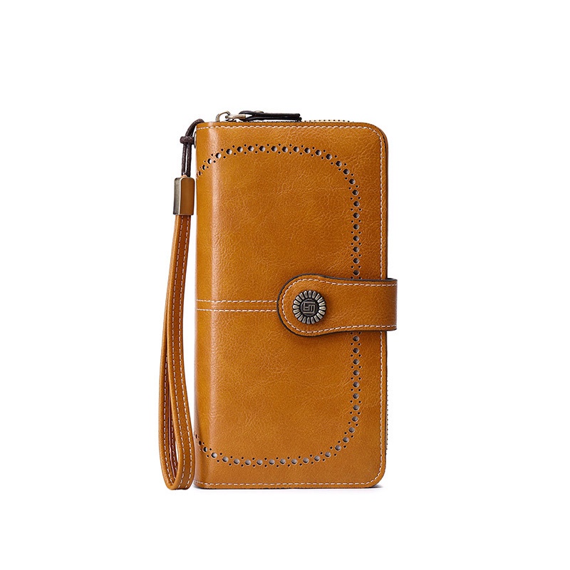 IELGY Ví Dài RFID Chống Trộm Phong Cách Cổ Điển Cho Nữ