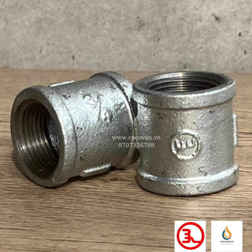 Măng sông ren mạ kẽm jianzhi 21mm đến 49mm