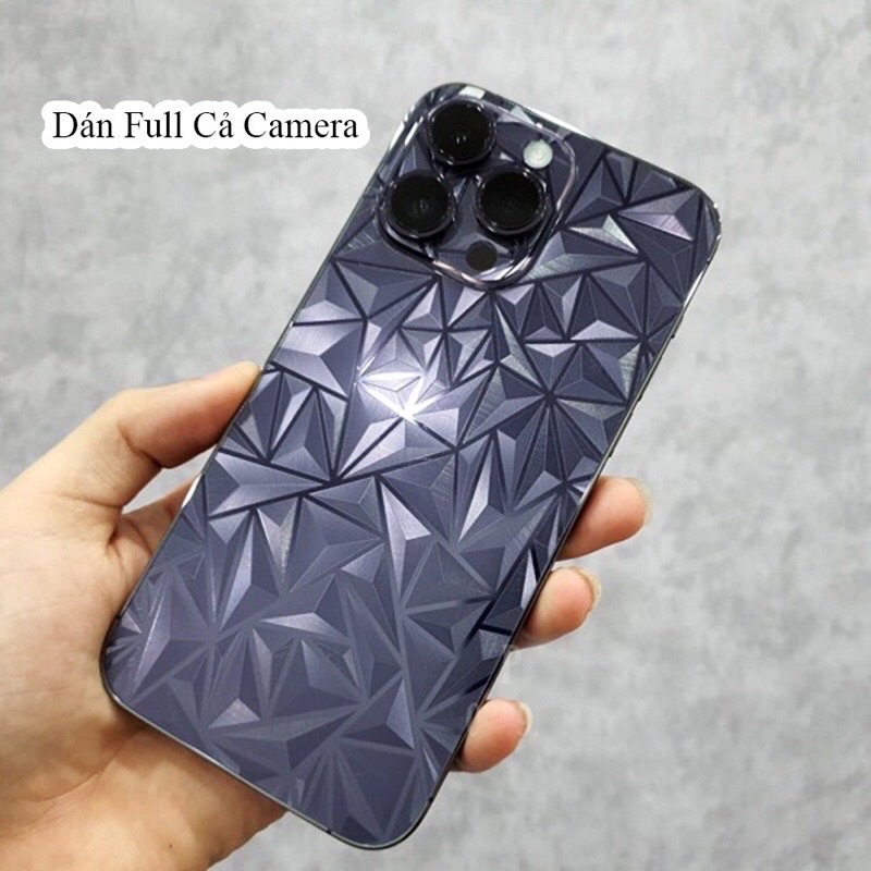 DÁN SKIN PPF MẶT SAU + DÁN VIỀN VÂN 4D 3D KIM CƯƠNG CHỐNG VA ĐẬP IPHONE 13 PROMAX 12 PROMAX 11 PROMAX 14 PROMAX