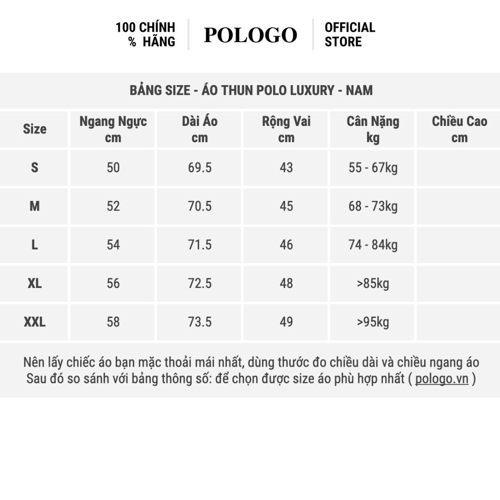 Áo Polo Nam Cao Cấp Chính Hãng Pologo - Màu Đen