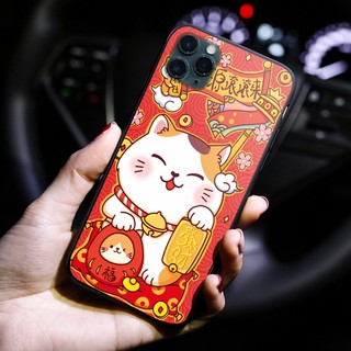 Ốp lưng Kính Mèo Thần Tài1 cho S amsung - O ppo - i Phone - R ealme MTT01