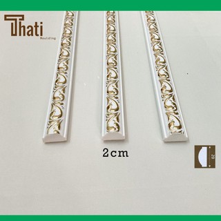 Phào chỉ nhựa Hàn Quốc, phào chỉ tường ps 2cm bông vàng