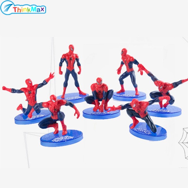Set mô hình đồ chơi THINKMAX thiết kế Người Nhện Marvel trang trí nội thất