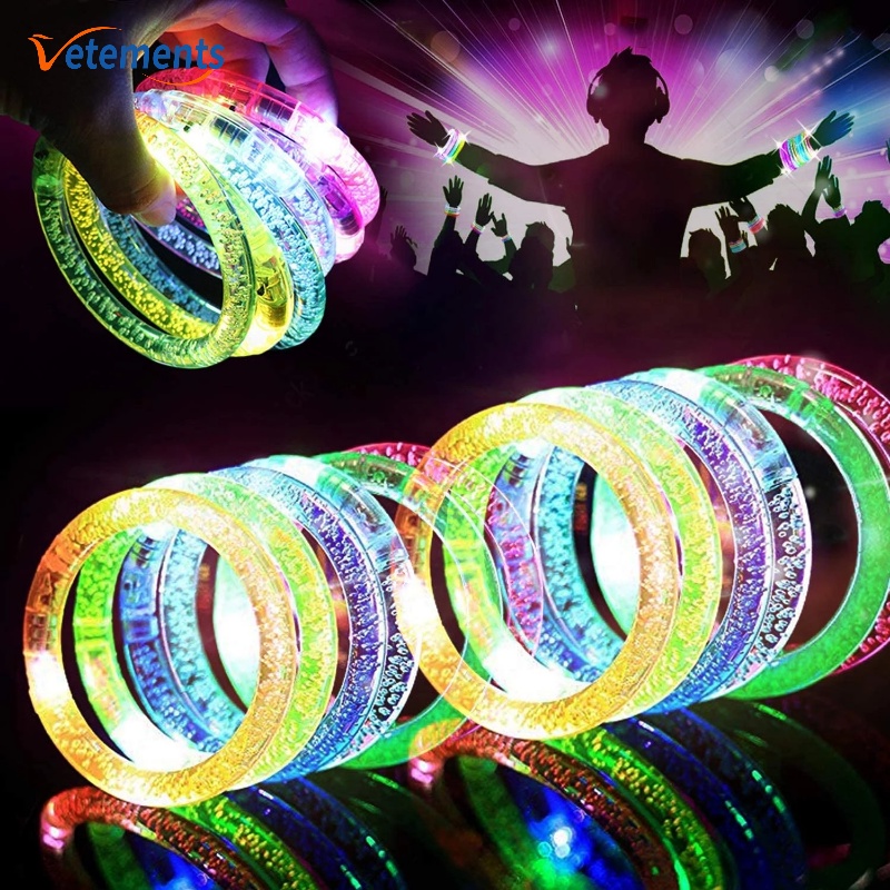Vòng Tay Đèn LED Neon Nhiều Màu Sắc  / Vòng Tay Phát Sáng Trong Bóng Tối / Quán Bar /