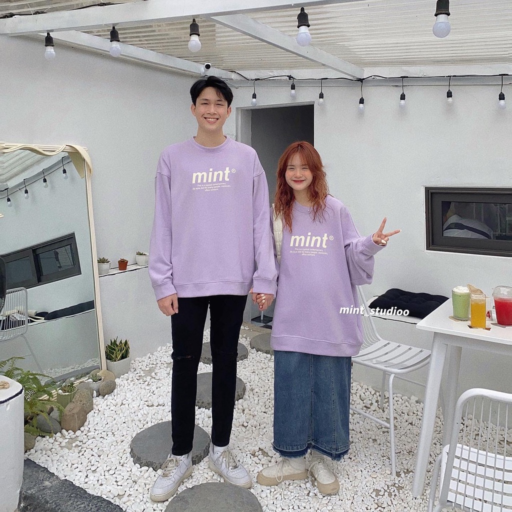 Áo Sweater Mint Official SS21 NỈ BÔNG