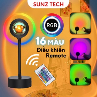 Đèn Led Tạo Hiệu Ứng Ánh Sáng 16 Màu Điều Khiển Bằng Remote, Đèn Hoàng Hôn Nhiều Màu Dùng Để Sống Ảo Chụp Ảnh Hot TIKTOK