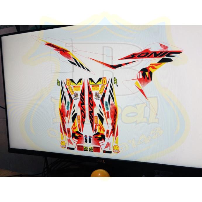 DECAL PVC 5 LỚP CHẤT LƯỢNG CAO Tem rời sonic 150 trắng