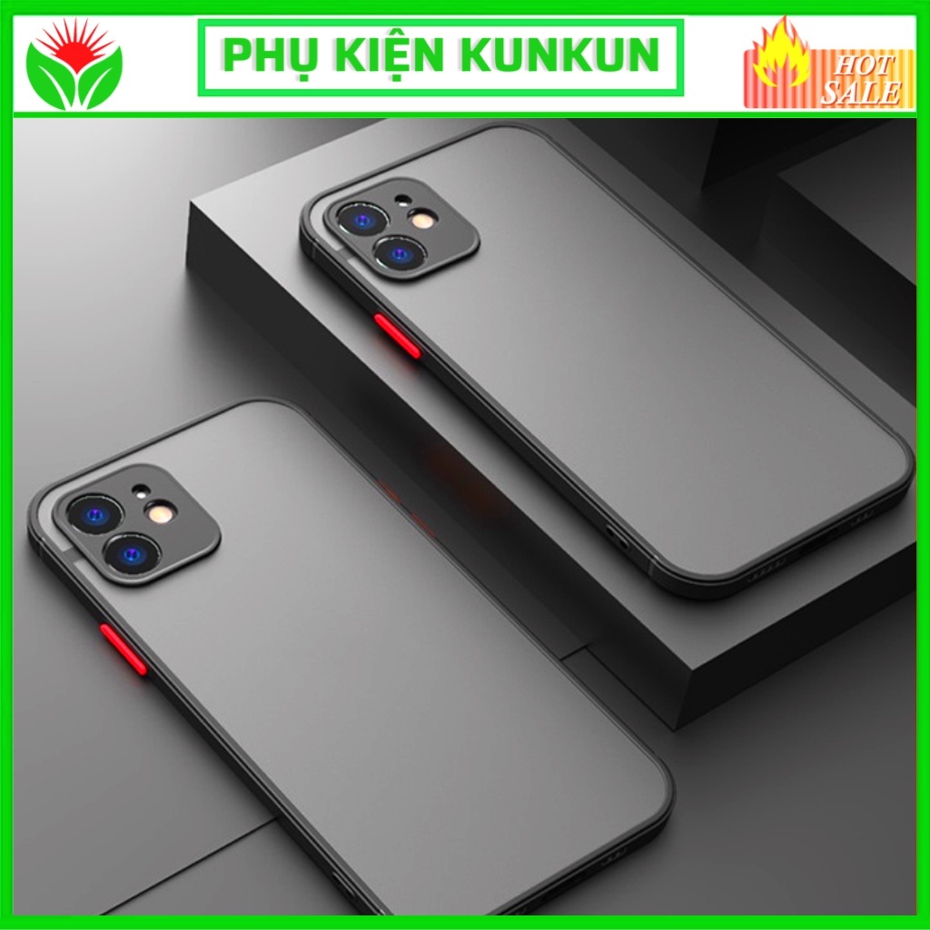 Ốp điện thoại iphone 11 pro max 12 pro max 13 pro max 14 pro max 15 ProMax  xs max xr x 7 plus 8 plus nhám màu đen TPU