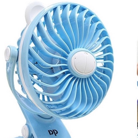 Quạt sạc pin kẹp bàn DP 7608 siêu mát pin lâu
