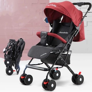 Xe đẩy cho bé sơ sinh jiawababy, xe đẩy em bé gấp gọn,