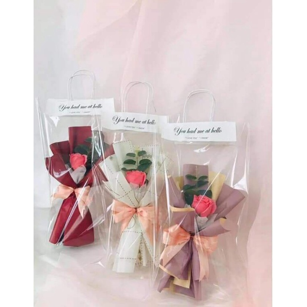 Bó hoa sáp thơm kèm lá táo sinh động QUÀ TĂNG Ý NGHĨA CHO NGƯỜI THƯƠNG